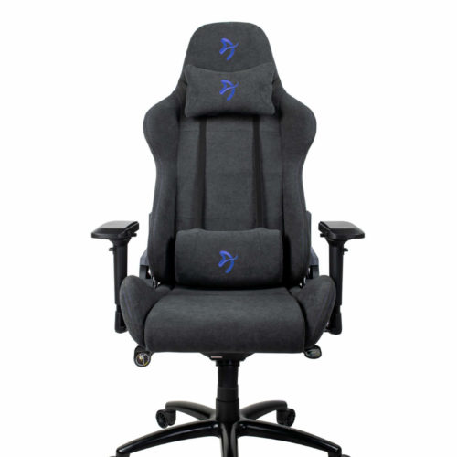 Arozzi Gaming Chair, Verona Signature Soft Fabric, Black/Blue Logo